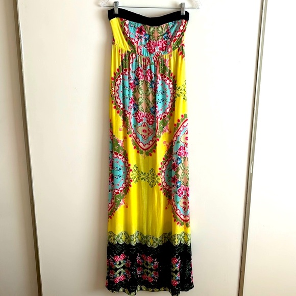 Farm Rio - Strapless Maxi Dress Floral - Picture 2 of 9
